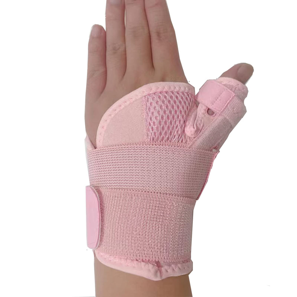 Wrist Thumb Support Splint Brace Hand Straps, Adjustable Sports Finger Guard for Carpal Tunnel Syndrome, Arthritis, Tendonitis, Sprains, Strains, Thumb Immobilizer 1 size fit Left or Right Hand(Pink) - NewNest Australia