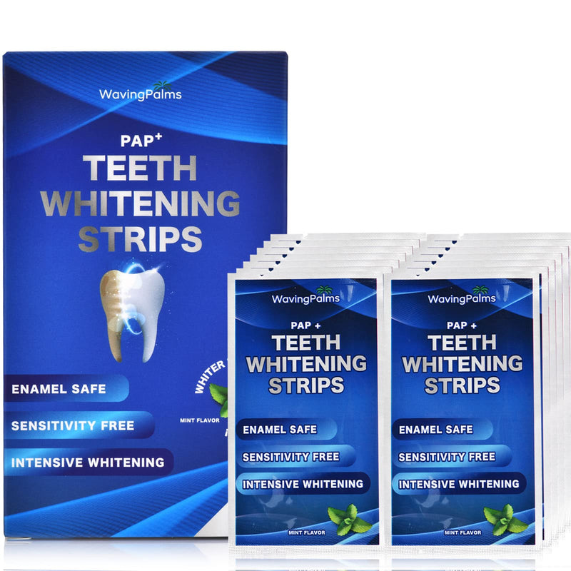 Waving Palms Teeth whitening Strips，28 Non-Sensitive Whitening Strips，Peroxide Free Teeth Whitening Strips，14 Treatments for Teeth whitening, Professional and Safe Teeth whitening Strips - NewNest Australia