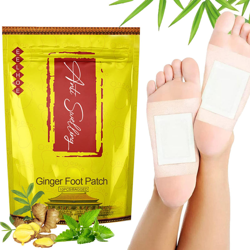 Detox Foot Patches Ginger Detox Foot Pads, Natural Organic Feet Detox Patches Remove Body Toxins, Improve Sleep Quality Enhance Blood Circulation for Stress Relief & Deep Sleep(10 PCS) - NewNest Australia